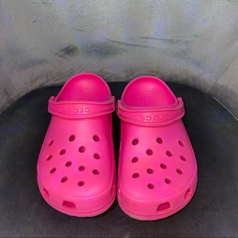 Pink Crocs clog